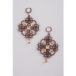 Lace earrings "Beautiful Helen" brown