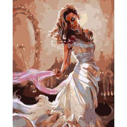 Опт-картина / Cuadro por números 40x50 Elegancia en blanco