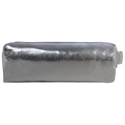 Pencil case-cosmetic bag BRAUBERG under faux leather, Vintage, silver, 20х6х4 cm