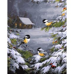 Опт-картина / Tranh theo số 40x50 Titmouse