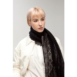 Оренбургский Пуховый Платок / Downy tippet, color black