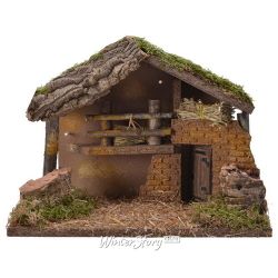 Kaemingk / House for the Christmas den Bethlehem City: Saint Josef Grotto 30 * 21 cm backlit, battery operated