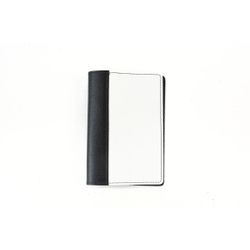 Passport cover combo black with white accents