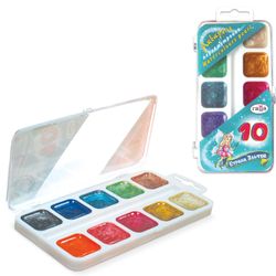 The pearlescent colors, set GAMMA "Country elves" 10 colors, honey, without a brush, plastic box