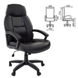 Office chair BRABIX "Formula EX-537", eco-leather, black