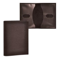 Passport cover BEFLER "Grade", natural leather, embossed with "Passport", brown