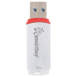 SMARTBUY / Flash Drive 16 GB, Crown, USB 2.0, white