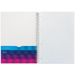 HATBER / Notebook A4, 100 sh., Spiral, cage, glossy varnish, pocket, "EMOTION" ("Color") / 4 pcs.