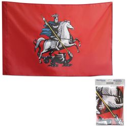 The flag of Moscow, 90х135 cm, the pocket under the shaft, packing with Euro slot