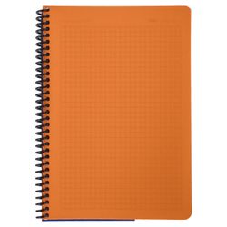 BRAUBERG / Notebook A5, 80 sheets, "Metropolis", plastic spiral, cage, plastic cover, ORANGE / 12 pcs.