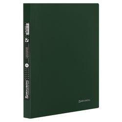 Classeur avec classeur en métal et poche intérieure BRAUBERG "Diagonal", vert foncé, jusqu'à 100 feuilles, 0,6 mm