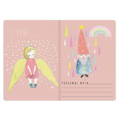 BRUNO VISCONTI / Cuaderno EURO A5 40 l. costura, jaula, Soft Touch, lámina, papel beige 70 g / m2, "PRINCESSES" / 10 uds.
