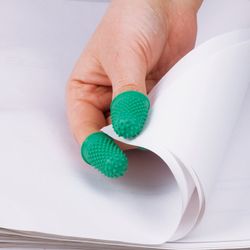 Gummi-Fingerspitze für Papier, Durchmesser 20 mm, Höhe 32 mm, ALCO (Deutschland) 767, grün