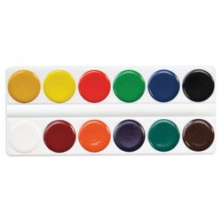Watercolors "Zoo" 12 colors, honey, without a brush, carton box