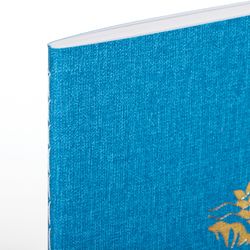 BRAUBERG / Notebook 48 y. checkered cover leatherette matting, stitching, A5 (147x210mm), BLUE, BRIGHT / 10 pcs.