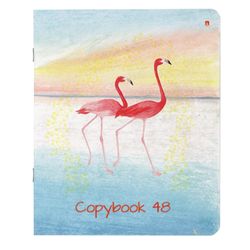 Альт / Notebook A5 48 l. bracket, cage, Soft Touch, foil, "FLAMINGO" / 10 pcs.