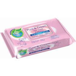 Wet wipes for children "BiiWipes Pure & Cream - 60"