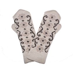 MITTENS for women double with hand embroidery