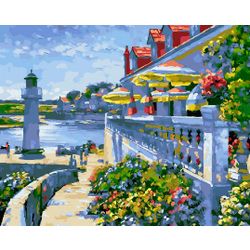 ВанГогВоМне / Pintura por número "Faro (artista Howard Behrens)" 40x50 cm