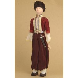 Потешный промысел / Bambola ricordo in porcellana "Costume da giovane tataro, fine XIX - inizio XX secolo"