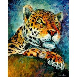 Опт-картина / Painting by numbers 40x50 Leopard