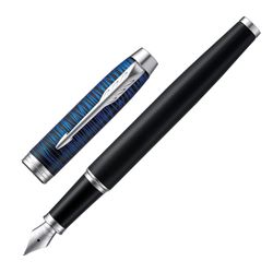 Pen pen PARKER "IM Blue Origin CT", case matte black, chrome, black