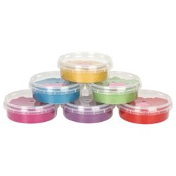 Sand for modeling kinetic INLANDIA, 6 colors, 720 g, cans, 4 molds