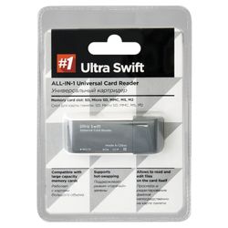 DEFENDER / Ultra Swift Card Reader, USB 2.0, SD, MMC, TF, M2, XD, MS Ports