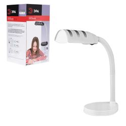 ЭРА / Table lamp NE-302, on a stand, for fluorescent or LED lamps, white, E27