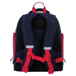 Backpack BRAUBERG CLASSIC, light frame, premium material, Lion, blue, 37x32x21 cm