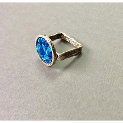 Silver ring "Cvarat" handmade with turquoise