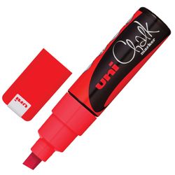 Pennarello a gesso UNI "Chalk", 8 mm, ROSSO, cancellabile con umidità, per superfici lisce