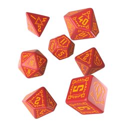 GamesDealer / Set of cubes "Pathfinder Dice: Age of Ashes", 7 pcs, red-orange