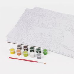 按编号 A3 绘画，宝藏岛“熊猫”，丙烯颜料，纸板，刷子