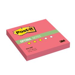 POST-IT / Self-adhesive block (sticker) ORIGINAL "Summer", 76x76 mm, 100 sheets, poppy neon