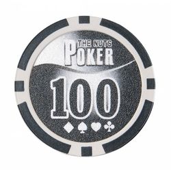 GamesDealer / Set da poker in pelle nera per 300 fiches