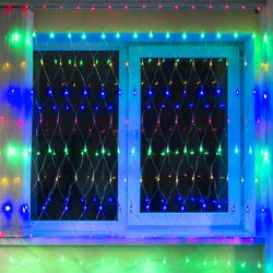 ЗОЛОТАЯ СКАЗКА / LED electric garland "Network", 160 lamps, 1.5x1.5 m, multicolor, controller