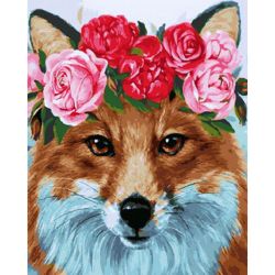 Опт-картина / Painting by numbers 40x50 Beauty fox