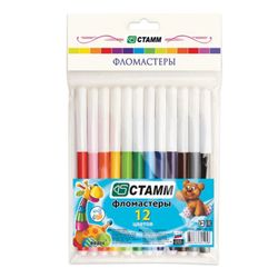 Markers STAMM "Fun toys", 12 colors, vented cap, Euro slot