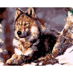 Опт-картина / Pintura por números 40x50 Grey hunter