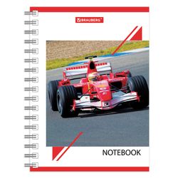 Cahier petit format (160х114 mm) A6, BRAUBERG, 120 feuilles, peigne, cage, "Speed"