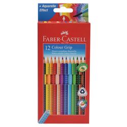 Matite colorate FABER-CASTELL "Grip", 12 colori, triangolari