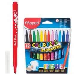 Pens MAPED (France) "Color PEP's", 12 colors, washable, triangular, cardboard packaging