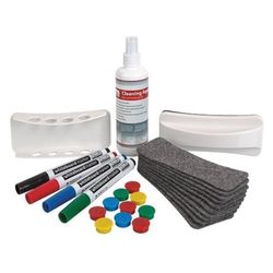 Set for magnetic marker boards (with 4 markers, holder, cleaner, eraser, napkins), "2x3" (Poland)