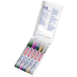 EDDING / Edding / Acrylmarker-Set, mittlere Rundspitze, 2-3 mm, Karton 5 Farben