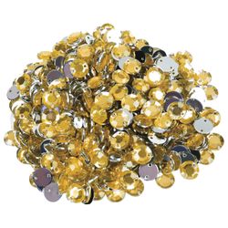Diamantes de imitación para la creatividad "Redondos", oro, 8 mm, 30 gramos, ISLA DE LOS TESOROS