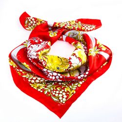 Золотая Хохлома / Natural silk scarf