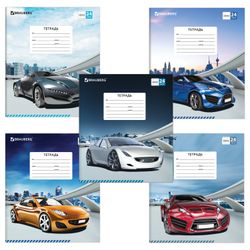 BRAUBERG / Notebook 24 sh., Cage, cardboard cover, DRIVE CAR / 20 pcs.