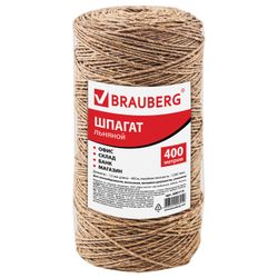 BRAUBERG / Bank linen twine, diameter 1.5 mm, length 400 m, linear density 1250 tex