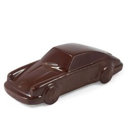 The sculpture of chocolate "Car PORSCHE"